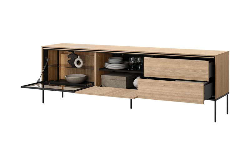 Basici Tv-Taso 197x41 cm - Harmaa/Vihreä - Huonekalut - TV- & Mediakalusteet - Tv taso & Mediataso