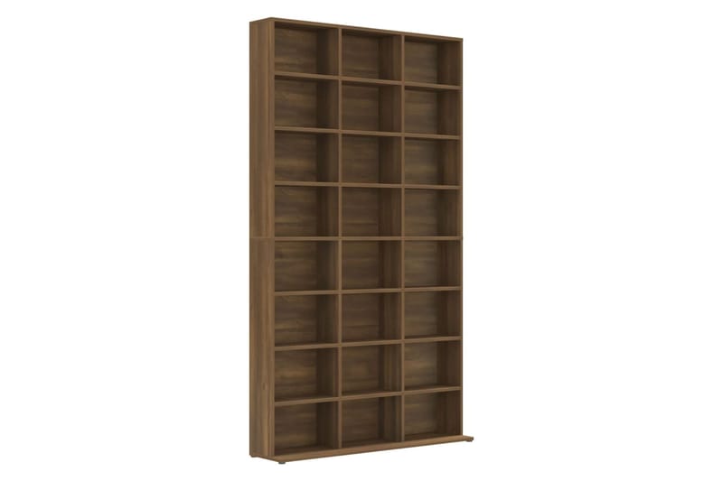 beBasic CD-hylly ruskea tammi 102x23x177,5 cm tekninen puu - Ruskea - Huonekalut - TV- & Mediakalusteet - CD-hylly & DVD-hylly