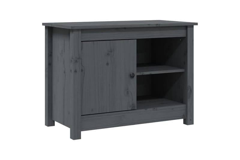 beBasic TV-kaappi harmaa 70x36,5x52 cm täysi mänty - Harmaa - Huonekalut - TV- & Mediakalusteet - Tv taso & Mediataso