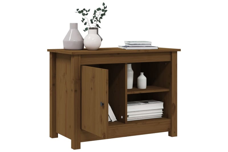 beBasic TV-kaappi hunajanruskea 70x36,5x52 cm täysi mänty - Ruskea - Huonekalut - TV- & Mediakalusteet - Tv taso & Mediataso