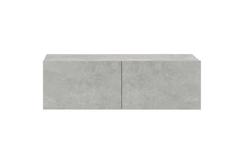 beBasic TV-seinäkaapit 2 kpl betoninharmaa 100x30x30 cm tekninen puu - Harmaa - Tv taso & Mediataso