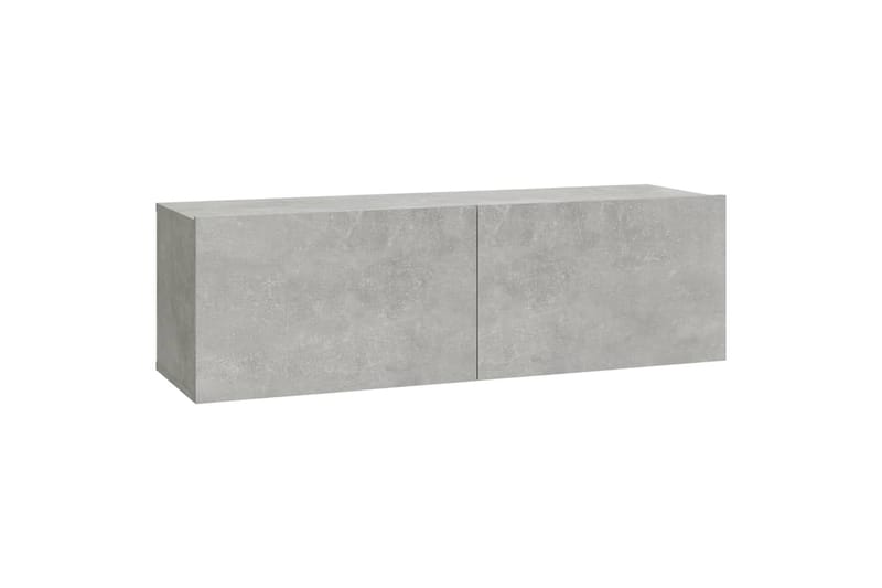 beBasic TV-seinäkaapit 2 kpl betoninharmaa 100x30x30 cm tekninen puu - Harmaa - Huonekalut - TV- & Mediakalusteet - Tv taso & Mediataso