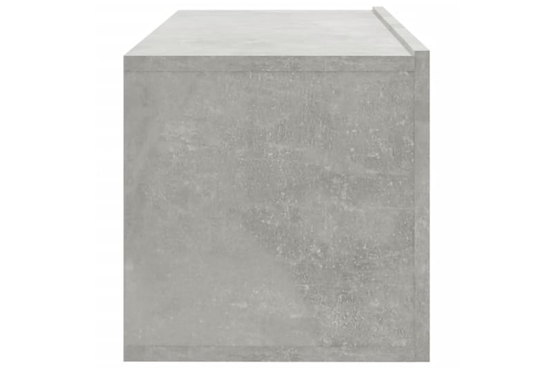 beBasic TV-seinäkaapit 2 kpl betoninharmaa 100x30x30 cm tekninen puu - Harmaa - Huonekalut - TV- & Mediakalusteet - Tv taso & Mediataso