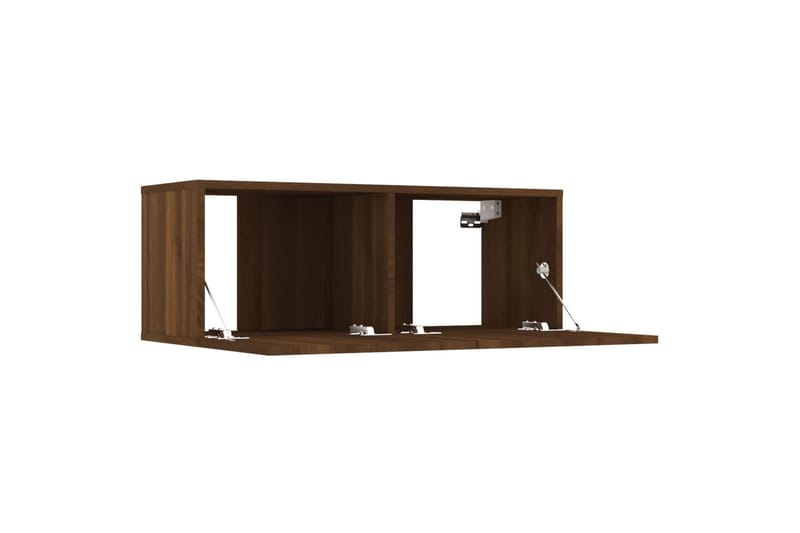 beBasic TV-seinäkaapit 2 kpl ruskea tammi 80x30x30 cm tekninen puu - Ruskea - Huonekalut - TV- & Mediakalusteet - Tv taso & Mediataso