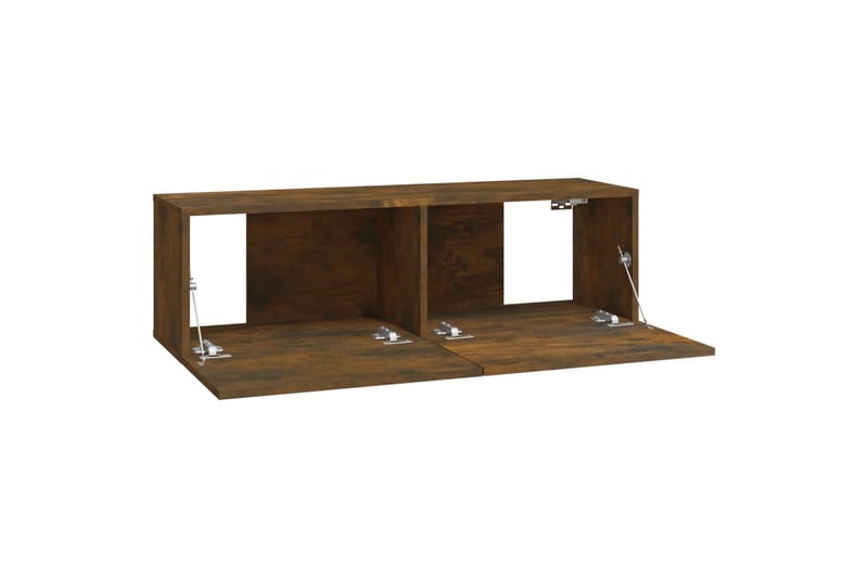 beBasic TV-seinäkaapit 2 kpl savutammi 100x30x30 cm tekninen puu - Ruskea - Huonekalut - TV- & Mediakalusteet - Tv taso & Mediataso