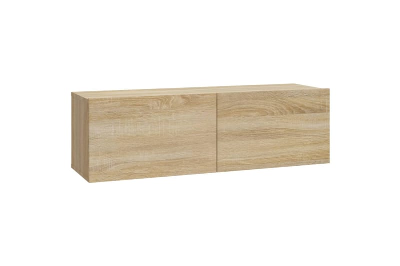 beBasic TV-seinäkaapit 2 kpl Sonoma-tammi 100x30x30 cm tekninen puu - Ruskea - Huonekalut - TV- & Mediakalusteet - Tv taso & Mediataso