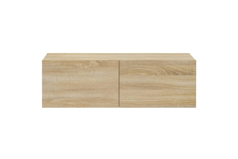 beBasic TV-seinäkaapit 2 kpl Sonoma-tammi 100x30x30 cm tekninen puu - Ruskea - Huonekalut - TV- & Mediakalusteet - Tv taso & Mediataso