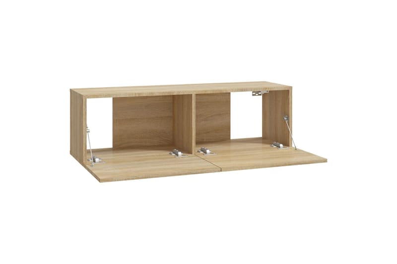 beBasic TV-seinäkaapit 2 kpl Sonoma-tammi 100x30x30 cm tekninen puu - Ruskea - Huonekalut - TV- & Mediakalusteet - Tv taso & Mediataso