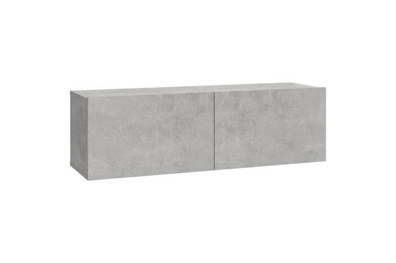 beBasic TV-seinäkaapit 4 kpl betoninharmaa 100x30x30 cm - Harmaa - Huonekalut - TV- & Mediakalusteet - Tv taso & Mediataso