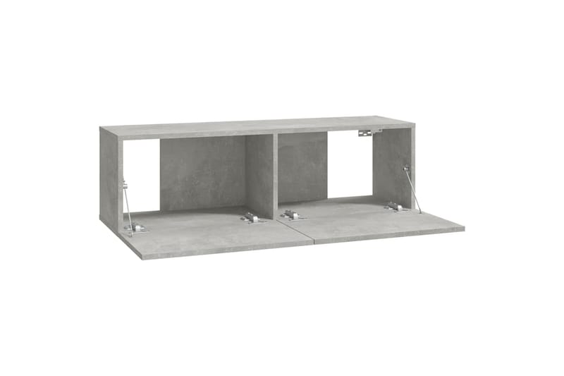 beBasic TV-seinäkaapit 4 kpl betoninharmaa 100x30x30 cm - Harmaa - Huonekalut - TV- & Mediakalusteet - Tv taso & Mediataso