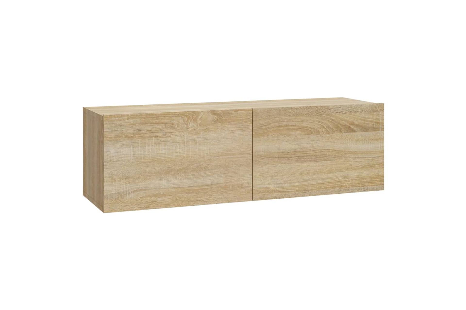 beBasic TV-seinäkaapit 4 kpl Sonoma-tammi 100x30x30 cm - Ruskea - Huonekalut - TV- & Mediakalusteet - Tv taso & Mediataso