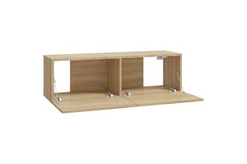 beBasic TV-seinäkaapit 4 kpl Sonoma-tammi 100x30x30 cm - Ruskea - Huonekalut - TV- & Mediakalusteet - Tv taso & Mediataso