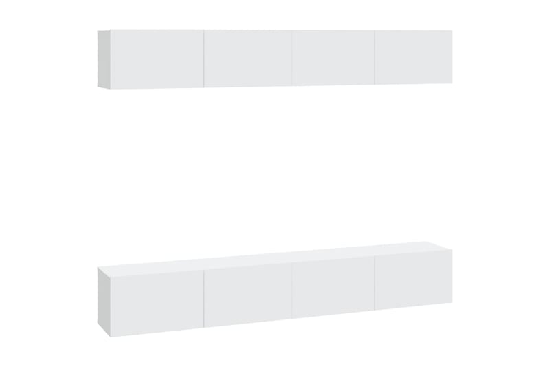 beBasic TV-seinäkaapit 4 kpl valkoinen 100x30x30 cm - Valkoinen - Huonekalut - TV- & Mediakalusteet - Tv taso & Mediataso