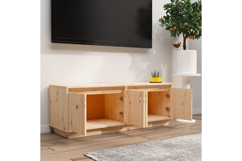 beBasic TV-taso 110x34x40 cm täysi mänty - Ruskea - Tv taso & Mediataso