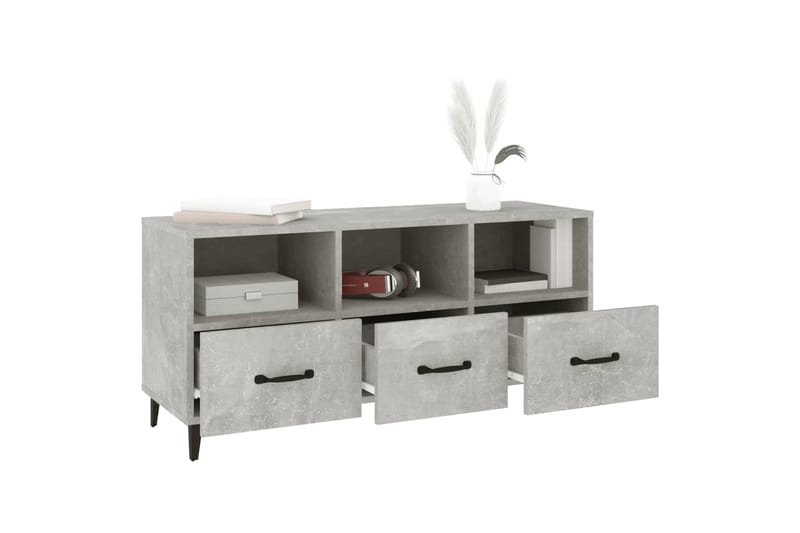 beBasic TV-taso betoninharmaa 102x35x50 cm tekninen puu - Harmaa - Huonekalut - TV- & Mediakalusteet - Tv taso & Mediataso