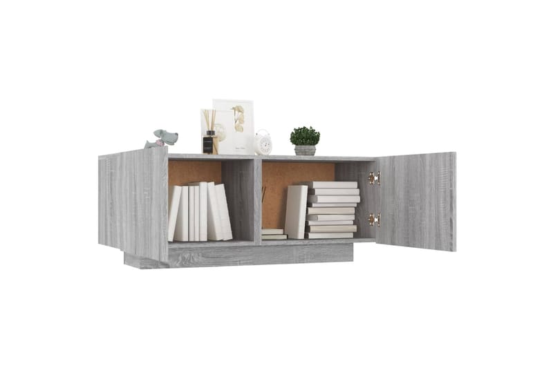 beBasic TV-taso harmaa Sonoma 100x35x40 cm tekninen puu - Harmaa - Huonekalut - TV- & Mediakalusteet - Tv taso & Mediataso