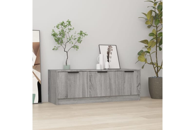 beBasic TV-taso harmaa Sonoma 102x35x36,5 cm tekninen puu - Harmaa - Huonekalut - TV- & Mediakalusteet - Tv taso & Mediataso
