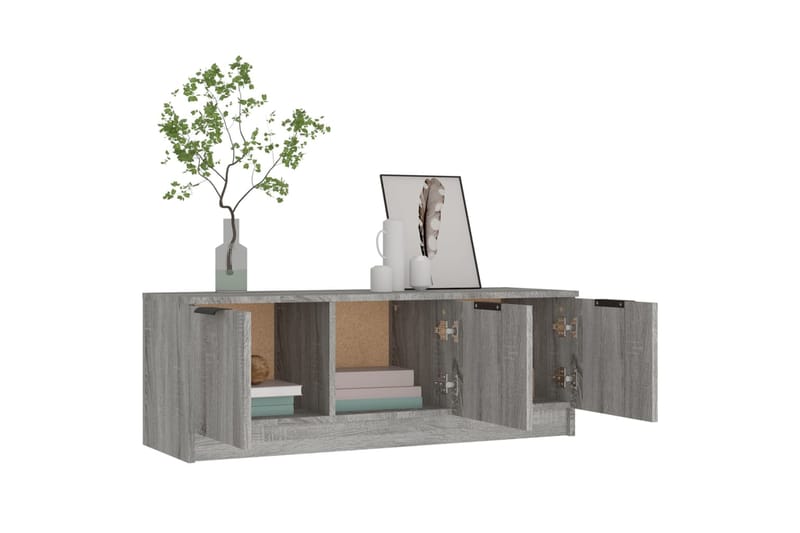 beBasic TV-taso harmaa Sonoma 102x35x36,5 cm tekninen puu - Harmaa - Huonekalut - TV- & Mediakalusteet - Tv taso & Mediataso