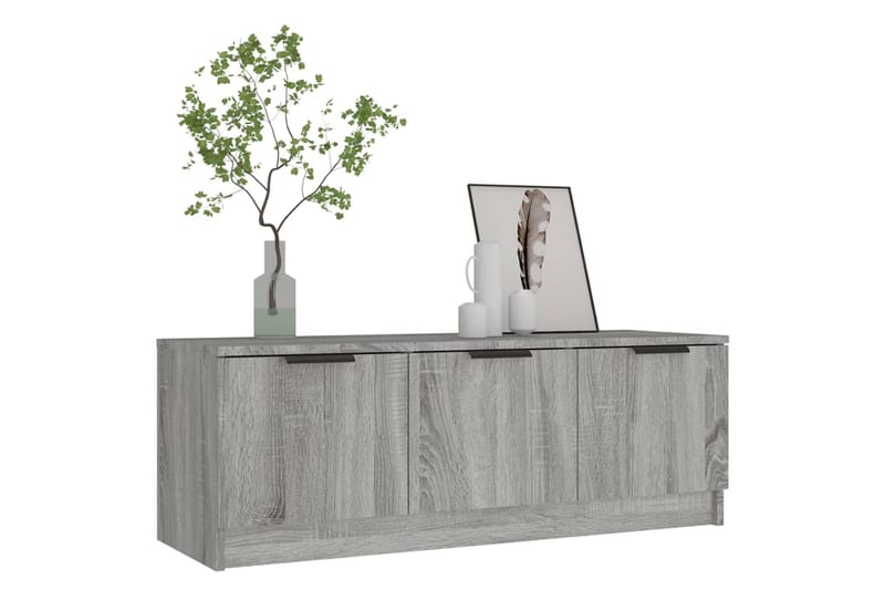 beBasic TV-taso harmaa Sonoma 102x35x36,5 cm tekninen puu - Harmaa - Huonekalut - TV- & Mediakalusteet - Tv taso & Mediataso