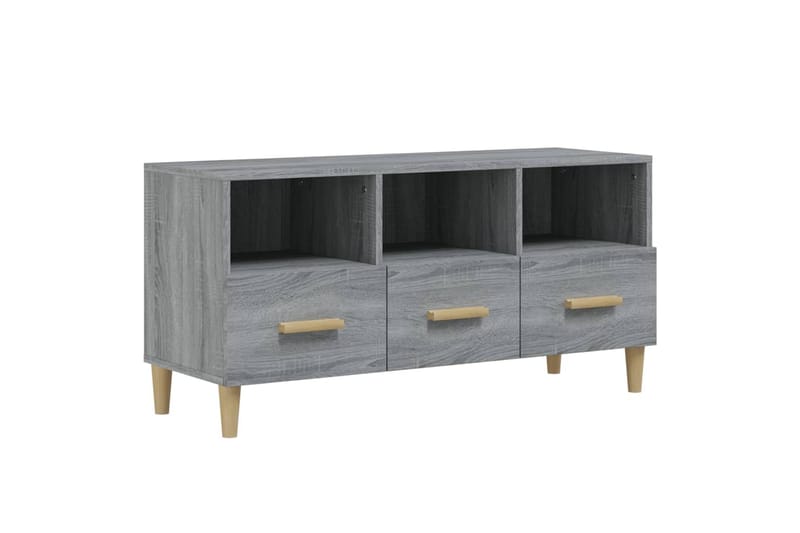 beBasic TV-taso harmaa Sonoma 102x36x50 cm tekninen puu - Harmaa - Huonekalut - TV- & Mediakalusteet - Tv taso & Mediataso