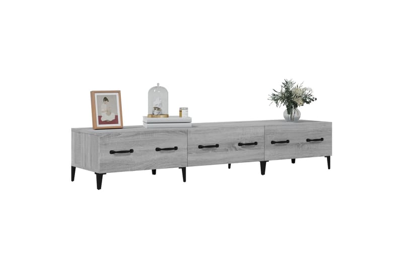 beBasic TV-taso harmaa Sonoma 150x34,5x30 cm tekninen puu - Harmaa - Huonekalut - TV- & Mediakalusteet - Tv taso & Mediataso