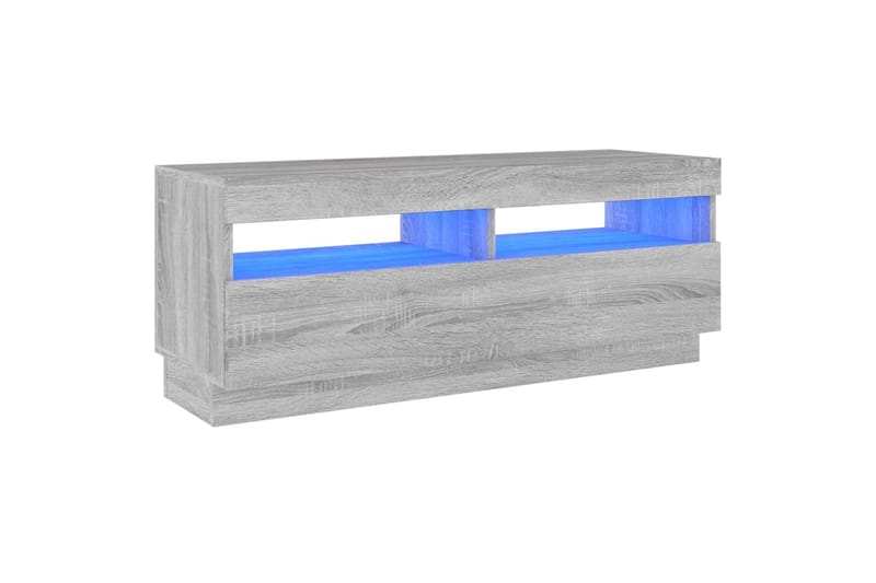 beBasic TV-taso LED-valoilla harmaa Sonoma 100x35x40 cm - Harmaa - Huonekalut - TV- & Mediakalusteet - Tv taso & Mediataso