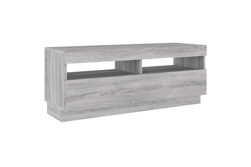 beBasic TV-taso LED-valoilla harmaa Sonoma 100x35x40 cm - Harmaa - Huonekalut - TV- & Mediakalusteet - Tv taso & Mediataso