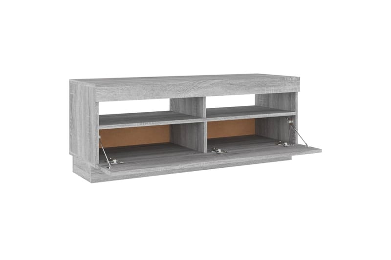beBasic TV-taso LED-valoilla harmaa Sonoma 100x35x40 cm - Harmaa - Huonekalut - TV- & Mediakalusteet - Tv taso & Mediataso