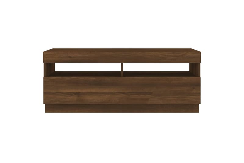 beBasic TV-taso LED-valoilla ruskea tammi 100x35x40 cm - Ruskea - Huonekalut - TV- & Mediakalusteet - Tv taso & Mediataso