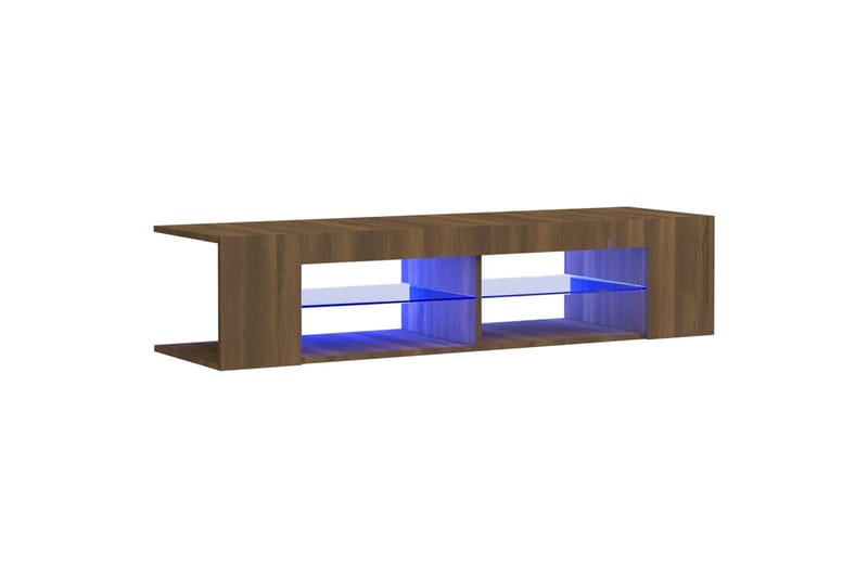 beBasic TV-taso LED-valoilla ruskea tammi 135x39x30 cm - Ruskea - Huonekalut - TV- & Mediakalusteet - Tv taso & Mediataso