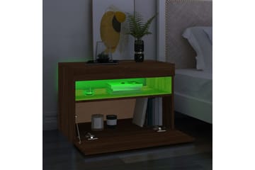 beBasic TV-taso LED-valoilla ruskea tammi 60x35x40 cm - Ruskea - Huonekalut - TV- & Mediakalusteet - Tv taso & Mediataso