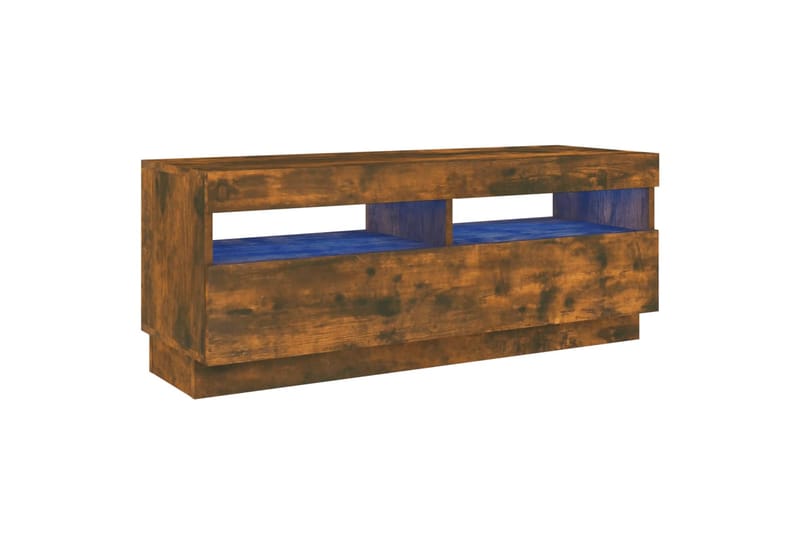 beBasic TV-taso LED-valoilla savutammi 100x35x40 cm - Ruskea - Huonekalut - TV- & Mediakalusteet - Tv taso & Mediataso