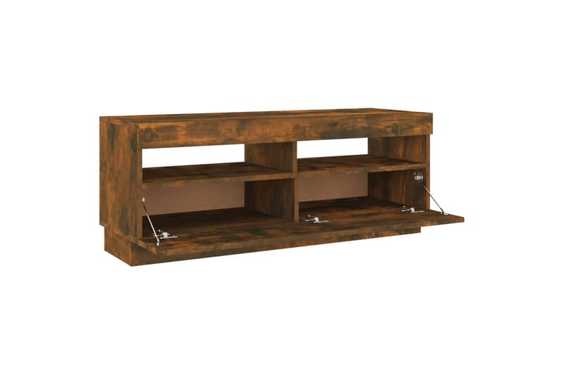 beBasic TV-taso LED-valoilla savutammi 100x35x40 cm - Ruskea - Huonekalut - TV- & Mediakalusteet - Tv taso & Mediataso
