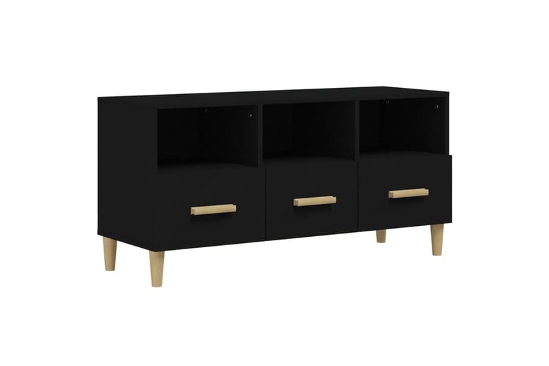 beBasic TV-taso musta 102x36x50 cm tekninen puu - Musta - Huonekalut - TV- & Mediakalusteet - Tv taso & Mediataso