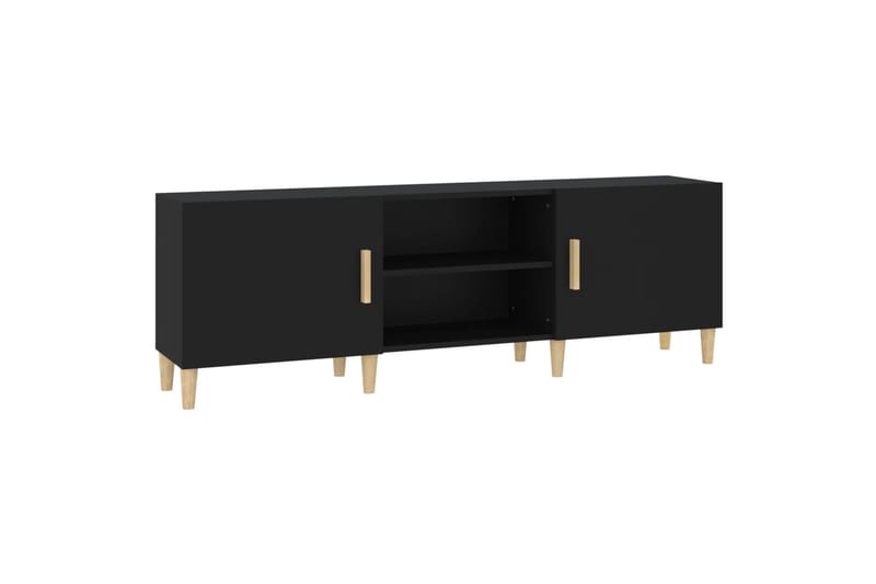 beBasic TV-taso musta 150x30x50 cm tekninen puu - Musta - Huonekalut - TV- & Mediakalusteet - Tv taso & Mediataso
