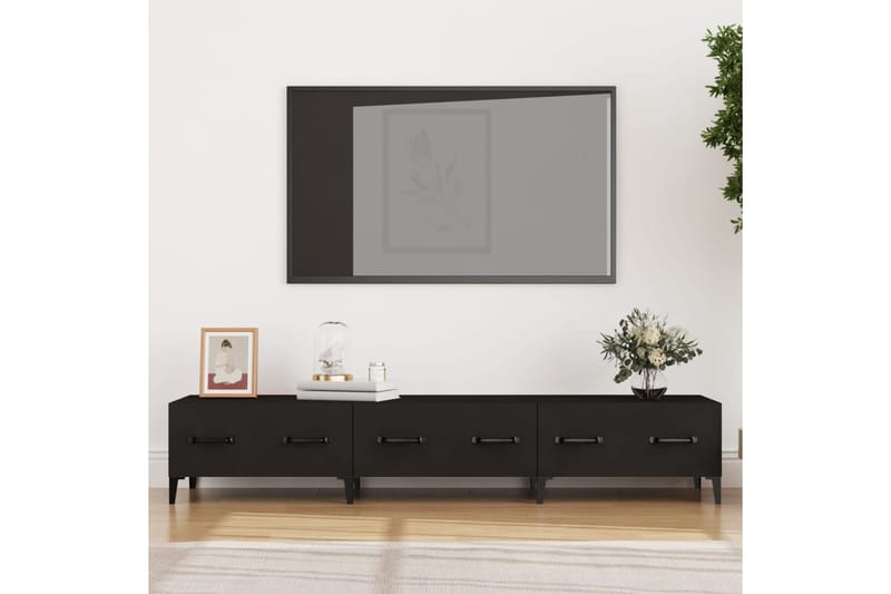 beBasic TV-taso musta 150x34,5x30 cm tekninen puu - Musta - Huonekalut - TV- & Mediakalusteet - Tv taso & Mediataso