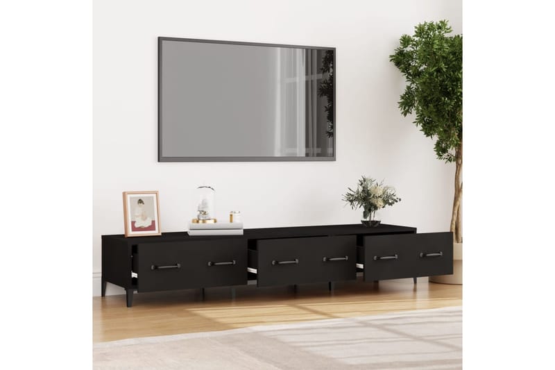 beBasic TV-taso musta 150x34,5x30 cm tekninen puu - Musta - Huonekalut - TV- & Mediakalusteet - Tv taso & Mediataso