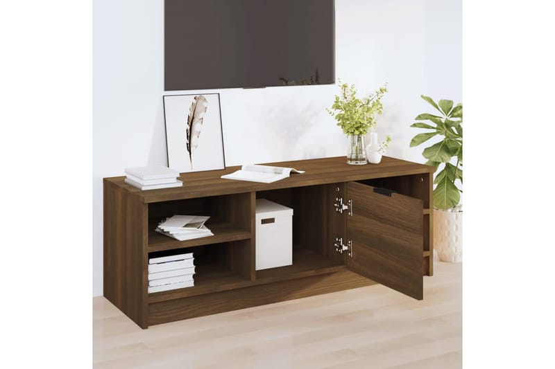 beBasic TV-taso ruskea tammi 102x35,5x36,5 cm tekninen puu - Ruskea - Huonekalut - TV- & Mediakalusteet - Tv taso & Mediataso