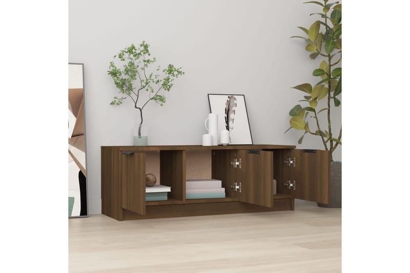 beBasic TV-taso ruskea tammi 102x35x36,5 cm tekninen puu - Ruskea - Huonekalut - TV- & Mediakalusteet - Tv taso & Mediataso