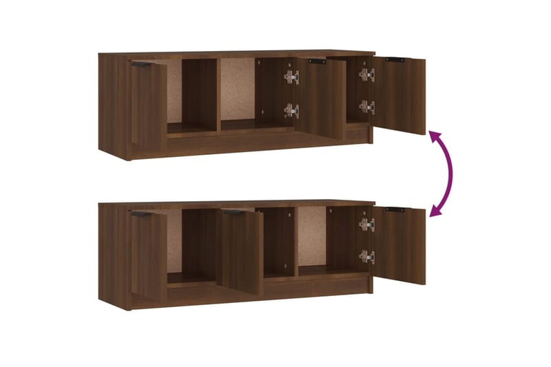 beBasic TV-taso ruskea tammi 102x35x36,5 cm tekninen puu - Ruskea - Huonekalut - TV- & Mediakalusteet - Tv taso & Mediataso
