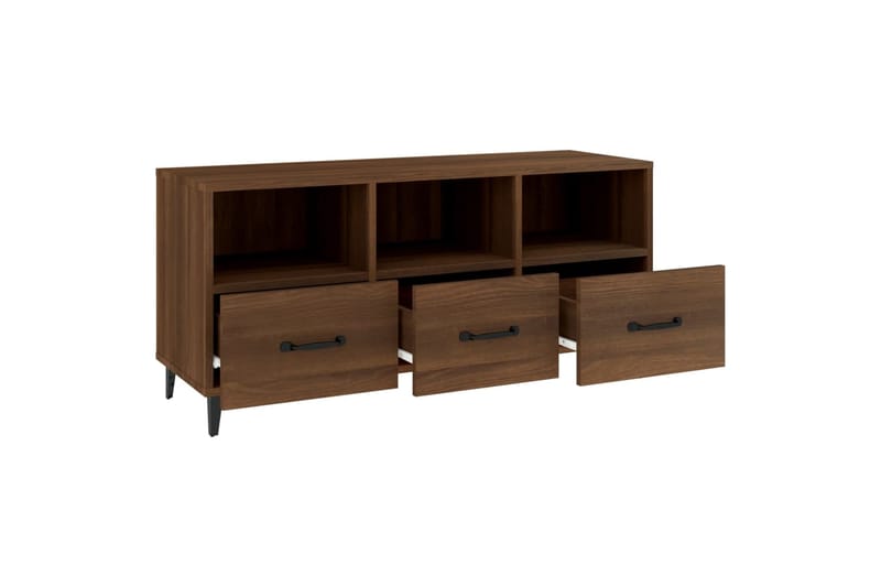 beBasic TV-taso ruskea tammi 102x35x50 cm tekninen puu - Ruskea - Huonekalut - TV- & Mediakalusteet - Tv taso & Mediataso