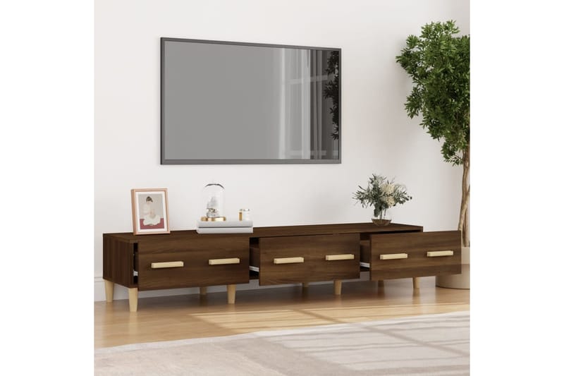 beBasic TV-taso ruskea tammi 150x34,5x30 cm tekninen puu - Ruskea - Huonekalut - TV- & Mediakalusteet - Tv taso & Mediataso