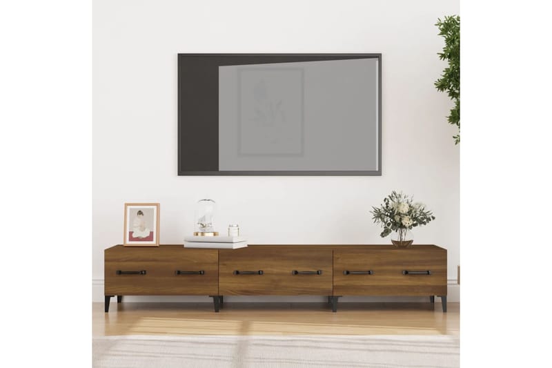 beBasic TV-taso ruskea tammi 150x34,5x30 cm tekninen puu - Ruskea - Huonekalut - TV- & Mediakalusteet - Tv taso & Mediataso