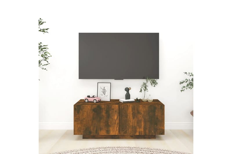 beBasic TV-taso savutammi 100x35x40 cm tekninen puu - Ruskea - Huonekalut - TV- & Mediakalusteet - Tv taso & Mediataso
