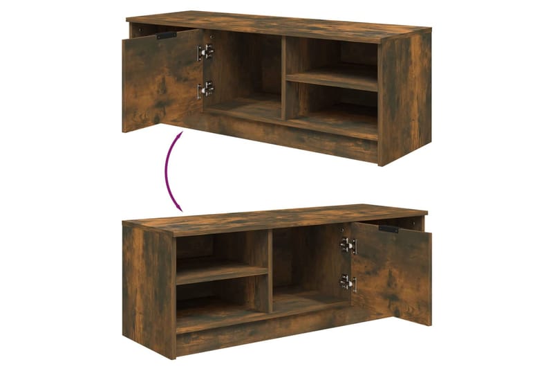 beBasic TV-taso savutammi 102x35,5x36,5 cm tekninen puu - Ruskea - Huonekalut - TV- & Mediakalusteet - Tv taso & Mediataso
