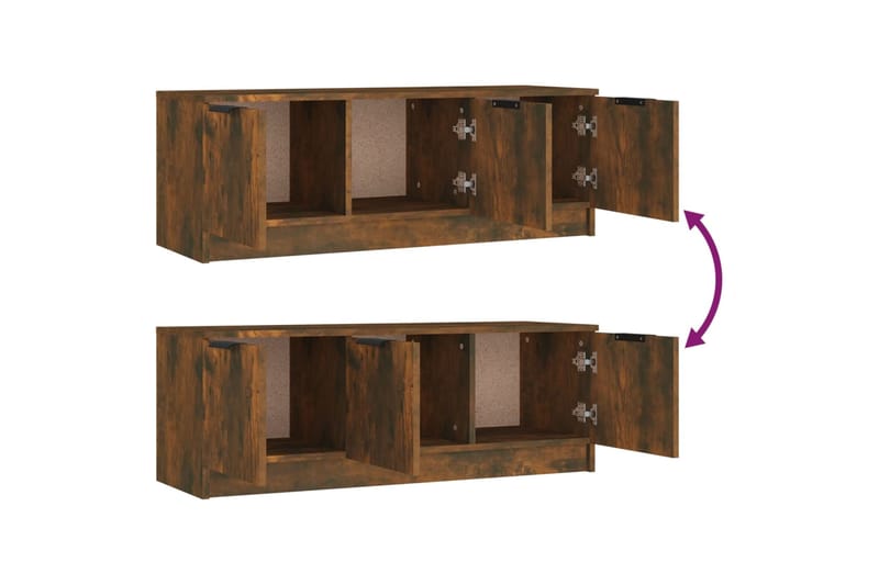 beBasic TV-taso savutammi 102x35x36,5 cm tekninen puu - Ruskea - Huonekalut - TV- & Mediakalusteet - Tv taso & Mediataso