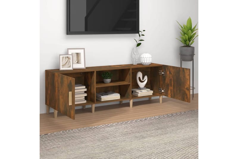 beBasic TV-taso savutammi 150x30x50 cm tekninen puu - Ruskea - Huonekalut - TV- & Mediakalusteet - Tv taso & Mediataso