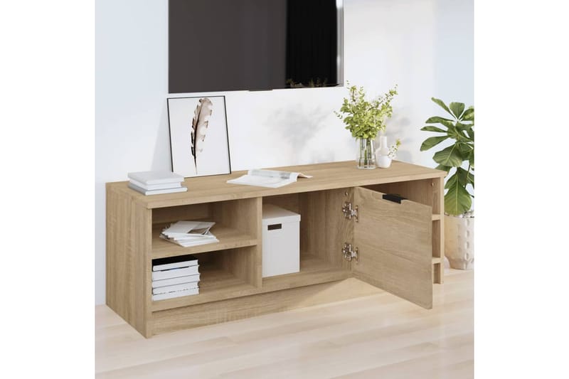 beBasic TV-taso Sonoma-tammi 102x35,5x36,5 cm tekninen puu - Ruskea - Huonekalut - TV- & Mediakalusteet - Tv taso & Mediataso