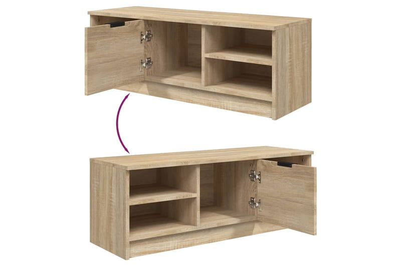 beBasic TV-taso Sonoma-tammi 102x35,5x36,5 cm tekninen puu - Ruskea - Huonekalut - TV- & Mediakalusteet - Tv taso & Mediataso