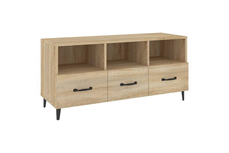 beBasic TV-taso Sonoma-tammi 102x35x50 cm tekninen puu - Ruskea - Huonekalut - TV- & Mediakalusteet - Tv taso & Mediataso